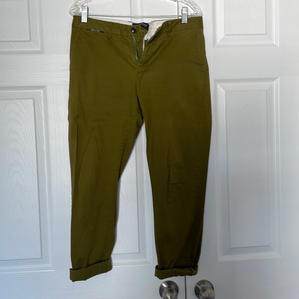 Dark forest green scotch and soda chinos